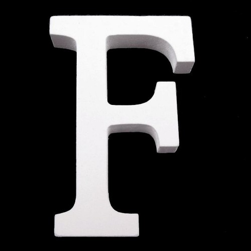 Dřevěná dekorace písmena abecedy, F
